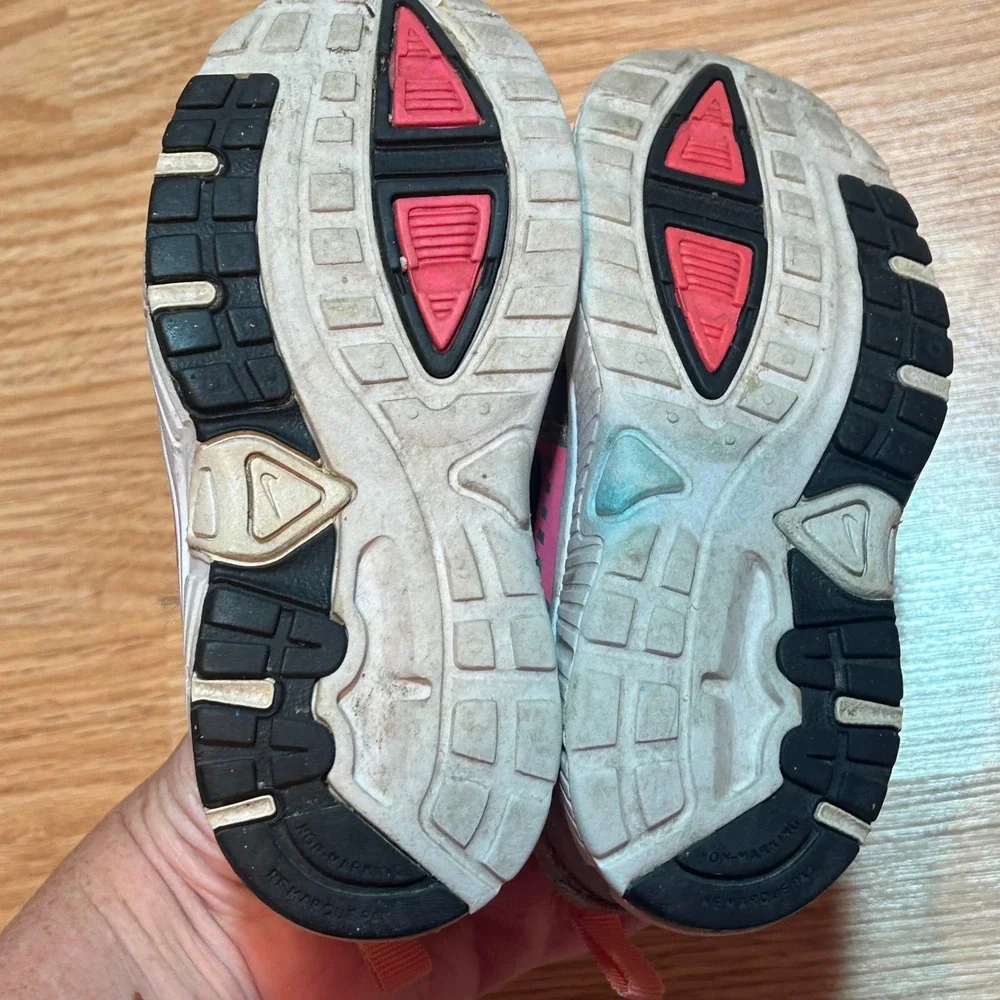 Nike Revolution 2 Toddler Girls Silver Pink Metallic Sneakers 9C